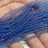 Купить Бусина кристалл гранёный абакус 3*3*2мм св.синий прозрачный (имитация Сваровски) (50шт.) с доставкой по России