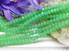 (ОПТ) Бусина Абакус гранёный 6*6*4,5мм Хрусталь св.зелёный полупрозрачный (имитация Сваровски) (100шт.)