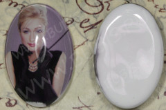 Кабошон стеклянный 19 Овал 18*13*5,8мм рисунок 04 (стекло)