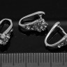 Купить Держатель кулона 022 со стразами 12*10,5*5,3мм цвет платины (Brass) с доставкой по России