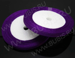 Атласная лента 03 6мм лиловая (ленточки) (1 катушка)