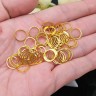 Купить Декоративный элемент 016 Круг рамка контур коннектор 10*10*0,9мм золотистый (Brass) (10шт.) с доставкой по России