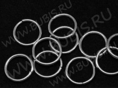 Колечки обычные 17*1мм цвет платины (Iron) (10шт.)
