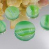 Купить Кабошон Фьюзинг 494 Круглый 16-28мм Зеленый яркий белый Узор морская волна OA LGN с доставкой по России