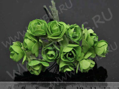 Цветок для декора 01 бумажный 70*10*10мм св.зелёный (декор)