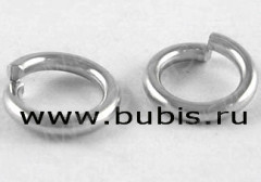 Колечки обычные толстые 6*1мм цвет платины (Brass) (50шт)