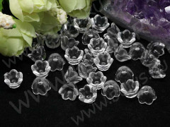 Бусина акрил Цветочек 01 чашечка 9,5*9,5*6,5мм прозрачный (акрил) (10шт.)