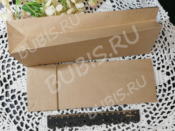 Пакет 26 Крафт бумажный 23*8*5см св.коричневый (упаковка) (10шт)