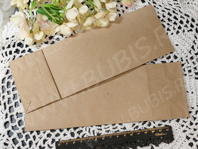 Пакет 26 Крафт бумажный 23*8*5см св.коричневый (упаковка) (10шт)