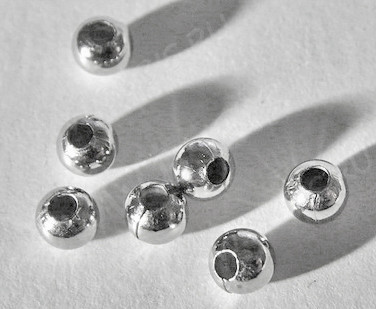(СКИДКИ!!!) Шарик металлический Бусина 6мм цвет платины (Хирургическая сталь) (100шт.)