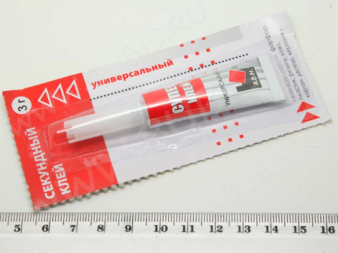 Клей 08 Супер клей АДМ универсальный 3г (инструменты для бижутерии)