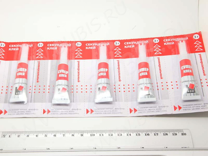Клей 08 Супер клей АДМ универсальный 3г (инструменты для бижутерии)
