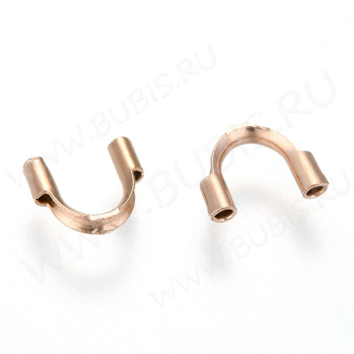 Защита ланки 04 протектор от перетирания нити и лески 5*5*1,5мм розовое золото (Хирургическая Сталь)