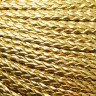 Купить Шнур кожаный 27 кожзам плетёный плоский 5*2мм золотистый (1м) с доставкой по России