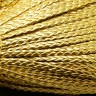 Купить Шнур кожаный 27 кожзам плетёный плоский 5*2мм золотистый (1м) с доставкой по России