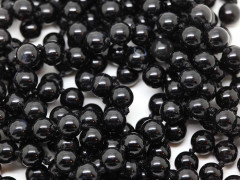 (ОПТ) Бусина округлая 6мм Оникс чёрный (камни) (НИТЬ)