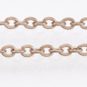 Купить Цепочка S53-RG ювелирная с плоским звеном 2,8*2*0,45мм тёмно-розовое золото (Хирургическая сталь)(50см) с доставкой по России