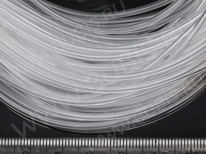 Полиуретановый шнур 03 2мм ПОЛЫЙ (1мм) прозрачный (1м)