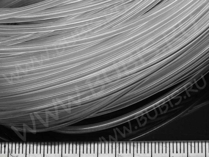 Полиуретановый шнур 03 2мм ПОЛЫЙ (1мм) прозрачный (1м)
