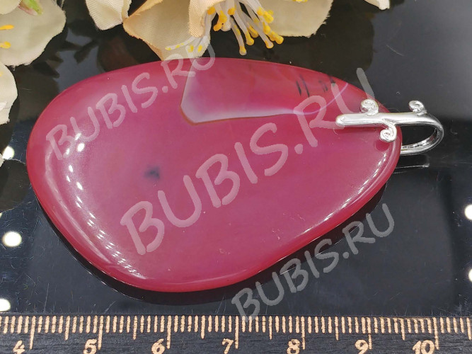 Держатель кулона 001 большой с завитками 18*9,5*8,5мм серебристый (Brass)