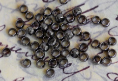 Зажимные бусины 03 3*1,8мм чёрный никель (Brass) (20шт.)