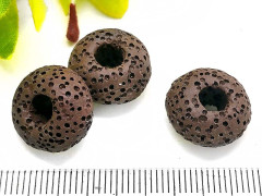 Бусина Пандора 071 Рондель каменный 16*16*9мм Лава коричневая (камни) (Pandora Style)