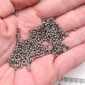 Купить Бусина Шарик металлический 2мм цвет платины (Iron) (ок. 350шт) с доставкой по России