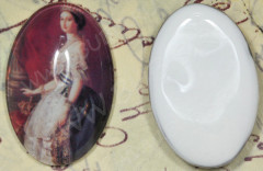 Кабошон стеклянный 19 Овал 18*13*5,8мм рисунок 05 (стекло)