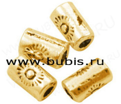 (СКИДКИ!!!) Бусина 153 Трубочка с солнышком 6*3,5*3,5мм античное золото (литьё) (10шт.)