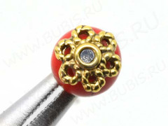 012 Шапочка Витые колечки 10,5*10*2,8мм античное золото (литьё)