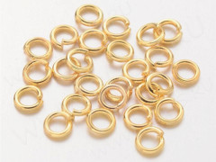 (СКИДКИ!!!) Колечки обычные толстые 4*0,8мм золотистые (Brass) (100шт.)