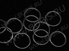 Колечки обычные 17*1мм чёрный никель (Iron) (10шт.)