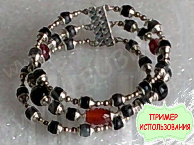 Мемори проволока - пружина - основа для браслета 52*0,5мм цвет платины (Хирургическая сталь) (4 витка)