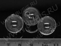 Пузырь стеклянный 02 Шар (2 отверстия) 16мм прозрачный (стекло)