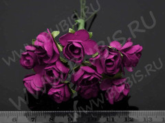 Цветок для декора 01 бумажный 70*10*10мм сиреневый (декор)