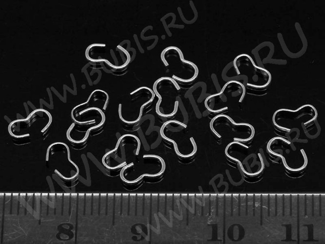 Зажимы №49 коннекторы 7,5*3,5*1,4мм цвет платины (Хирургическая сталь) (10шт.)