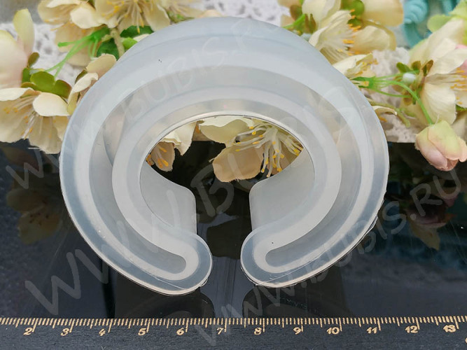 Молд 165 для эпоксидной смолы Браслет широкий разъёмный 80*67*36мм (силикон)