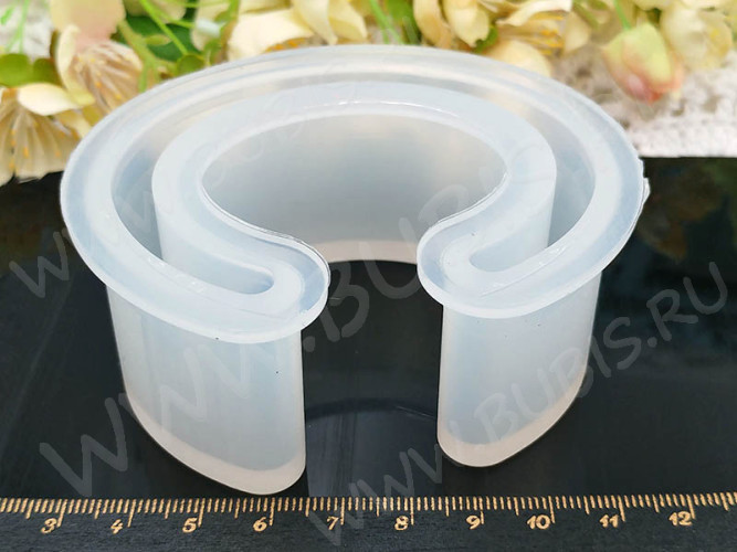 Молд 165 для эпоксидной смолы Браслет широкий разъёмный 80*67*36мм (силикон)