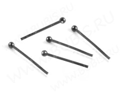 Штифт с ШАРИКОМ 12*0,5мм чёрный никель (Brass) (10шт.)