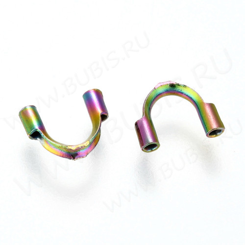 Защита ланки 04 протектор от перетирания нити и лески 5*5*1,5мм мультиколор (Хирургическая Сталь)