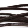 Купить Шнур кожаный 28 полоска двусторонний 2*1мм тёмно-коричневый (1м) с доставкой по России