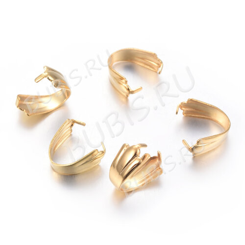 Держатель кулона 078-G простой 10,5*6,5*5,5мм золотистый (Хирургическая сталь)