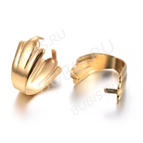 Держатель кулона 078-G простой 10,5*6,5*5,5мм золотистый (Хирургическая сталь)