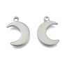 Купить Подвеска Луна 07 15,5*10,5*1мм цвет платины (Хирургическая сталь)  с доставкой по России