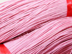 Вощёный х/б шнур 1мм розовый (5м)