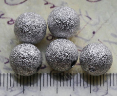 Бусина Шарик металлический &quot;сахарный&quot; 10мм цвет платины (Brass)