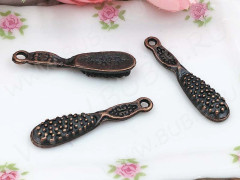 Подвеска Расчёска 01 3D щётка 27*6*3,5мм античная медь (литьё)