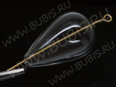 Пузырь стеклянный 43 3D Капля 26*17*17мм прозрачная (стекло)