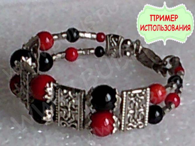 Мемори проволока - пружина - основа для браслета 55*0,6мм цвет платины (10 витков)