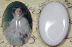 Кабошон стеклянный 19 Овал 18*13*5,8мм рисунок 06 (стекло)